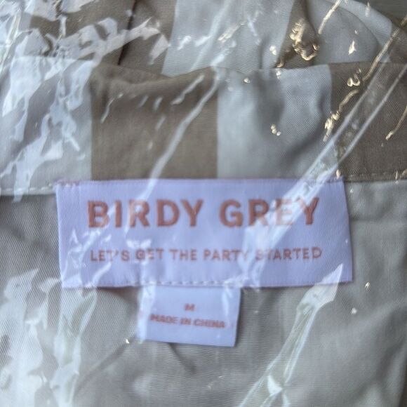 BIRDY GREY Eddie Striped PJ Sleepwear Set size Medium Striped Taupe NWT in packg - Picture 5 of 6